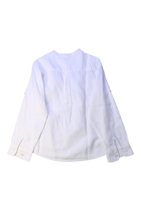 A White Long Sleeve Shirts from Jacadi in size 5T for boy. (Back View)
