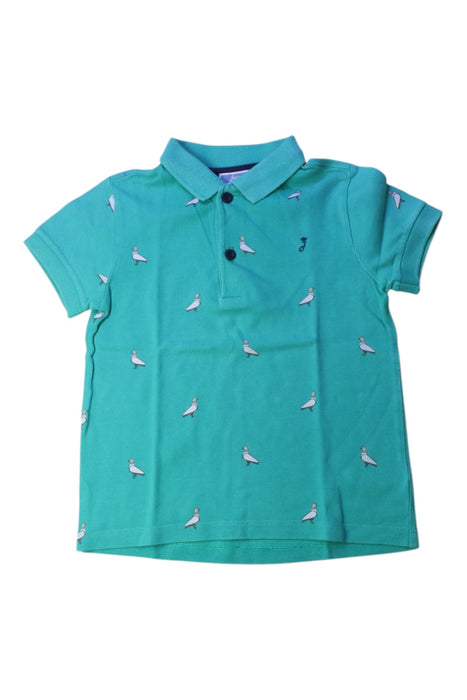 A Teal Short Sleeve Polos from Jacadi in size 4T for boy. (Front View)