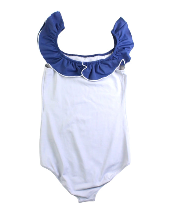 A White Swimsuits from Folpetto in size 8Y for girl. (Back View)
