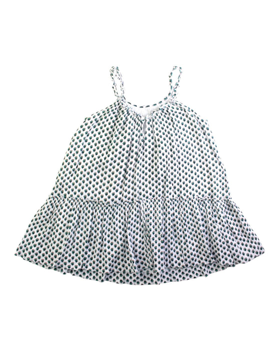 A White Sleeveless Dresses from Bonpoint in size 4T for girl. (Back View)