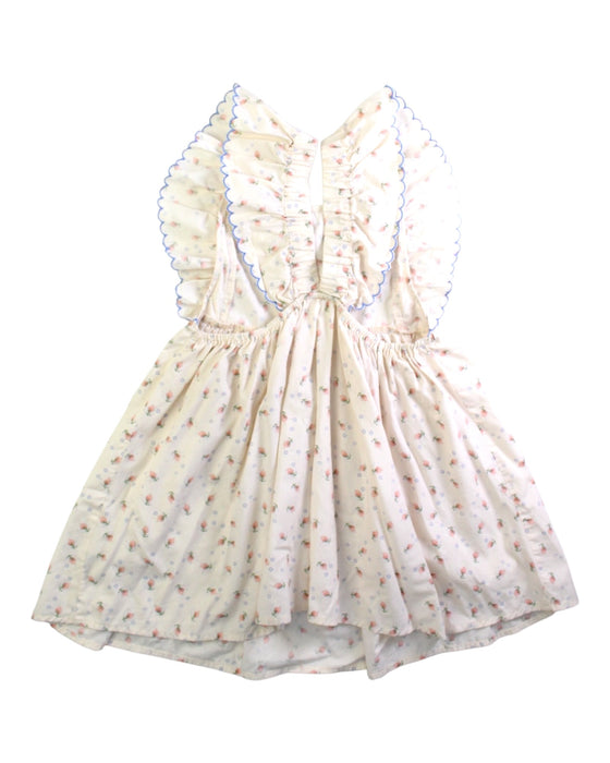 A Ivory Sleeveless Dresses from Konges Sløjd in size 4T for girl. (Back View)