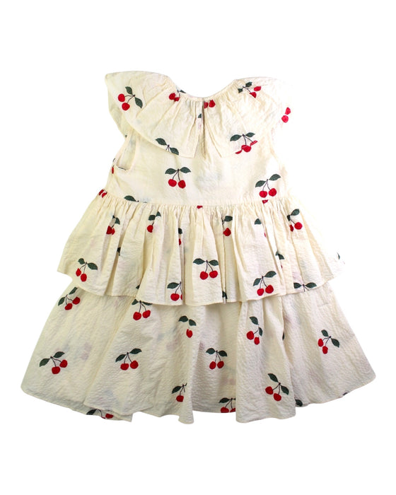 A White Sleeveless Dresses from Konges Sløjd in size 5T for girl. (Back View)