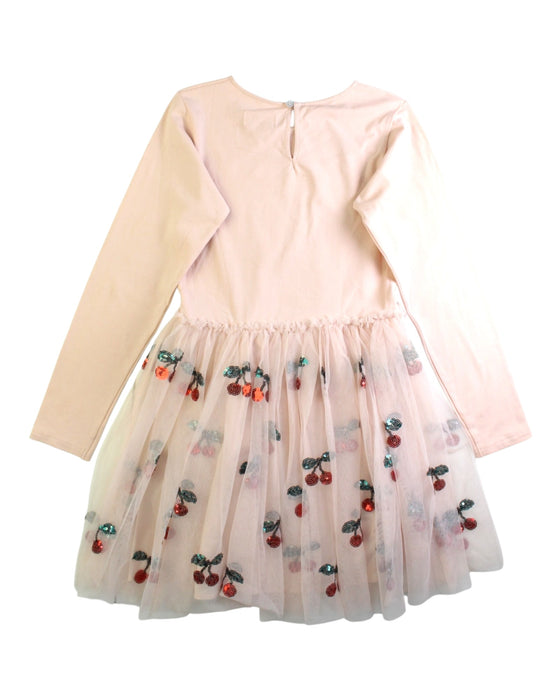 A Pink Long Sleeve Dresses from Konges Sløjd in size 7Y for girl. (Back View)