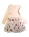 A Pink Long Sleeve Dresses from Konges Sløjd in size 7Y for girl. (Back View)
