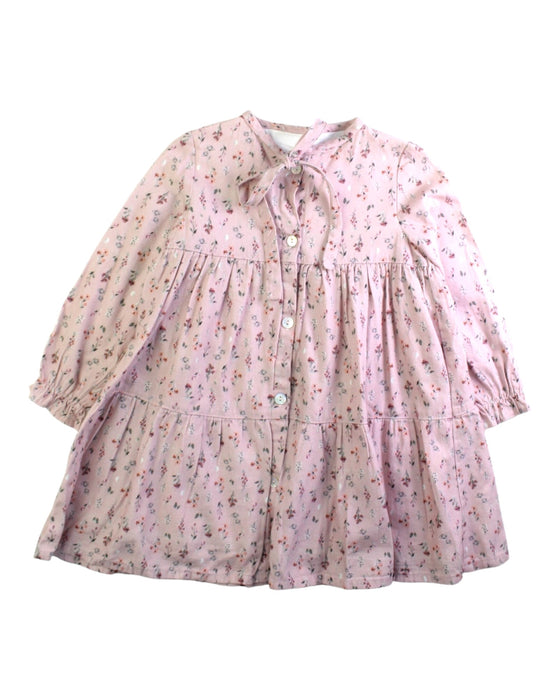 A Pink Long Sleeve Dresses from Fina Ejerique in size 5T for girl. (Front View)