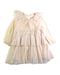 A Ivory Long Sleeve Dresses from Konges Sløjd in size 4T for girl. (Front View)