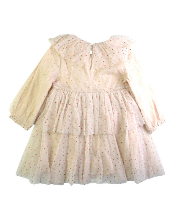 A Ivory Long Sleeve Dresses from Konges Sløjd in size 4T for girl. (Back View)