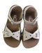 A White Sandals from Sun-San in size 4T for girl. (Back View)