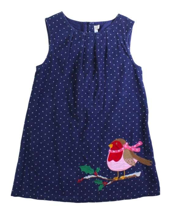 A Navy Sleeveless Dresses from Jojo Maman Bébé in size 4T for girl. (Front View)