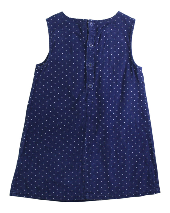A Navy Sleeveless Dresses from Jojo Maman Bébé in size 4T for girl. (Back View)