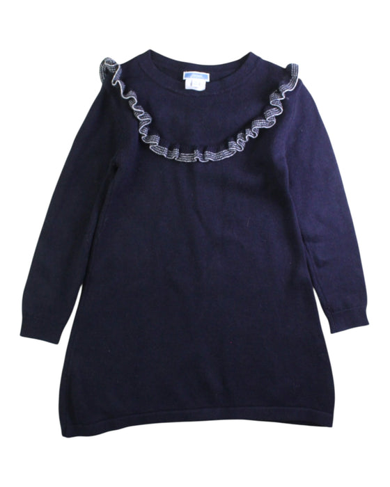 A Navy Sweater Dresses from Jacadi in size 4T for girl. (Front View)