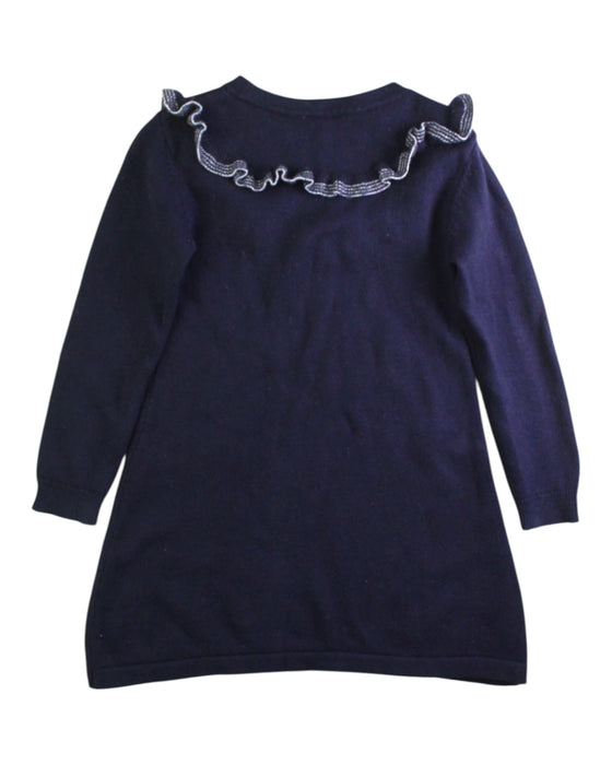 A Navy Sweater Dresses from Jacadi in size 4T for girl. (Back View)