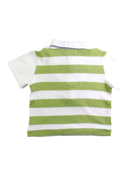 A Green Short Sleeve Polos from Momonittu in size 2T for boy. (Back View)
