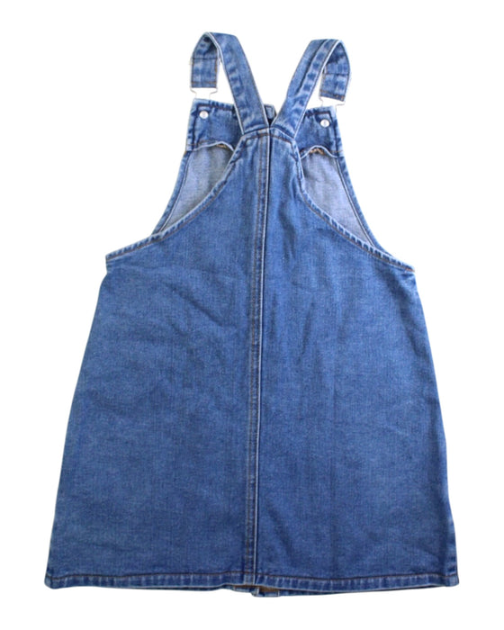 A Blue Overall Dresses from Seed in size 6T for girl. (Back View)