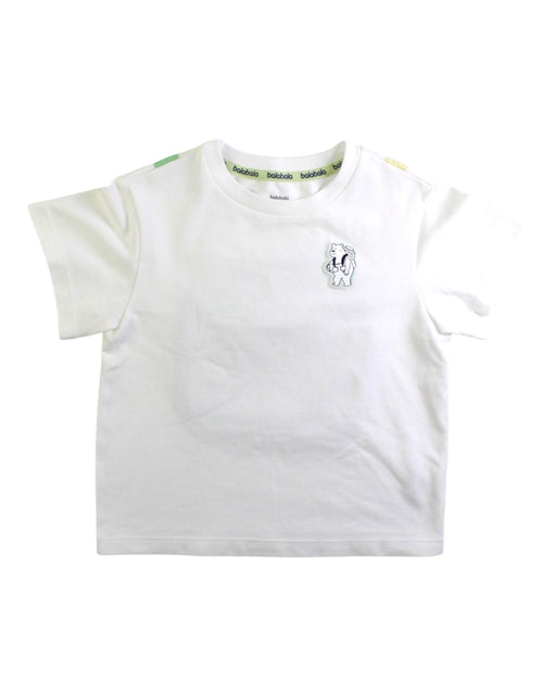 A White Short Sleeve T Shirts from Balabala in size 2T for boy. (Front View)