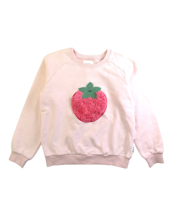 A Pink Crewneck Sweatshirts from Hux in size 7Y for girl. (Front View)