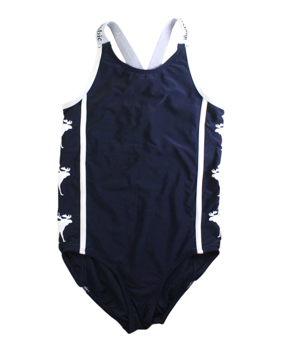 A Navy Swimsuits from Abercrombie & Fitch in size 14Y for girl. (Front View)