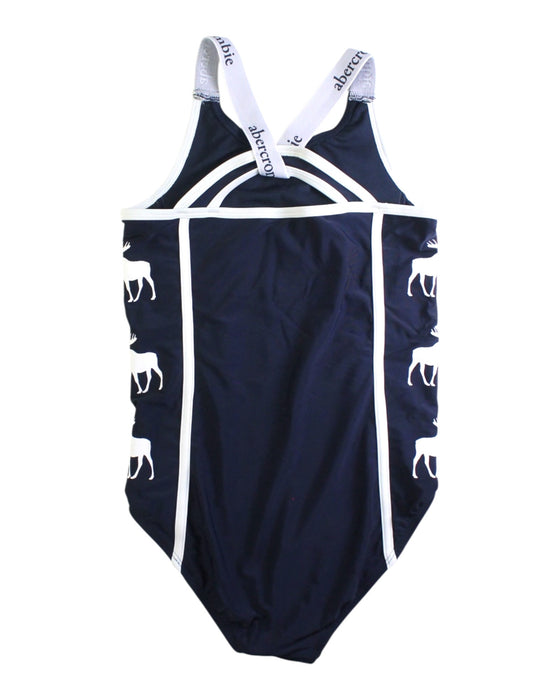 A Navy Swimsuits from Abercrombie & Fitch in size 14Y for girl. (Back View)