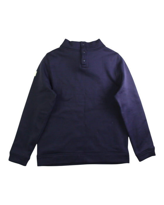 A Navy Buttoned Sweatshirts from Aigle in size 12Y for boy. (Back View)