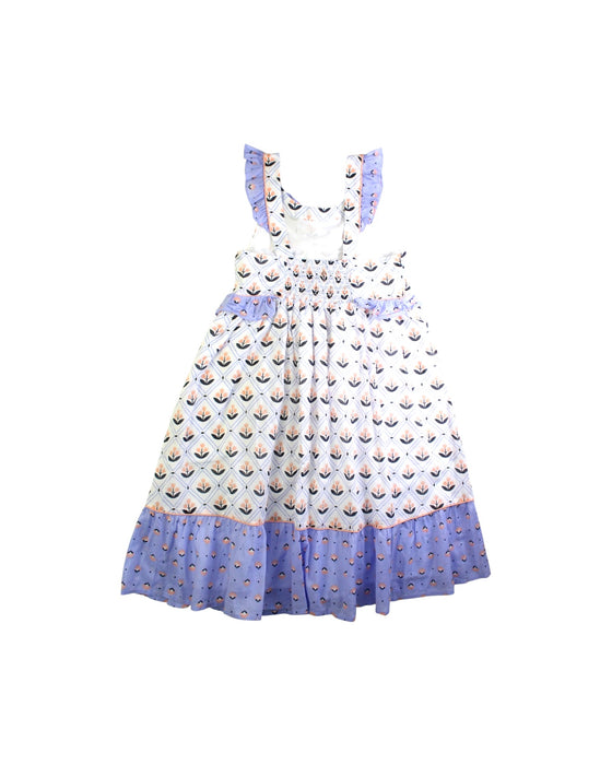 A White Sleeveless Dresses from Country Road in size 7Y for girl. (Back View)