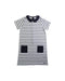 A Navy Short Sleeve Dresses from Petit Bateau in size 8Y for girl. (Front View)