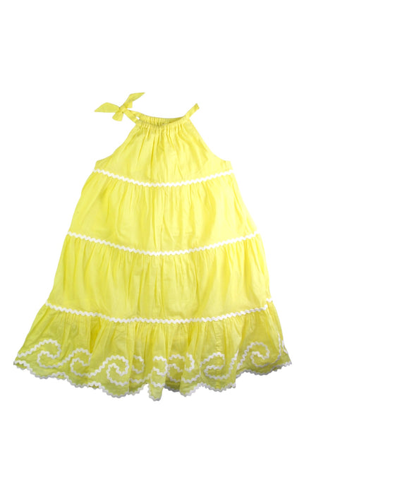 A Yellow Sleeveless Dresses from Zimmermann in size 7Y for girl. (Front View)