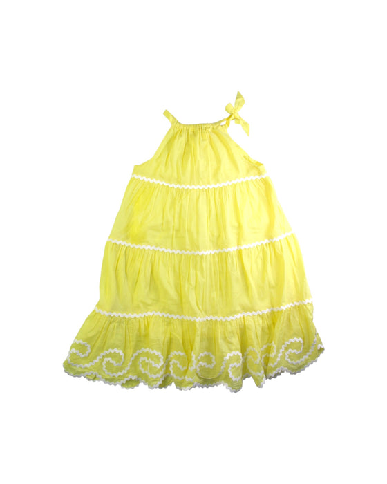 A Yellow Sleeveless Dresses from Zimmermann in size 7Y for girl. (Back View)