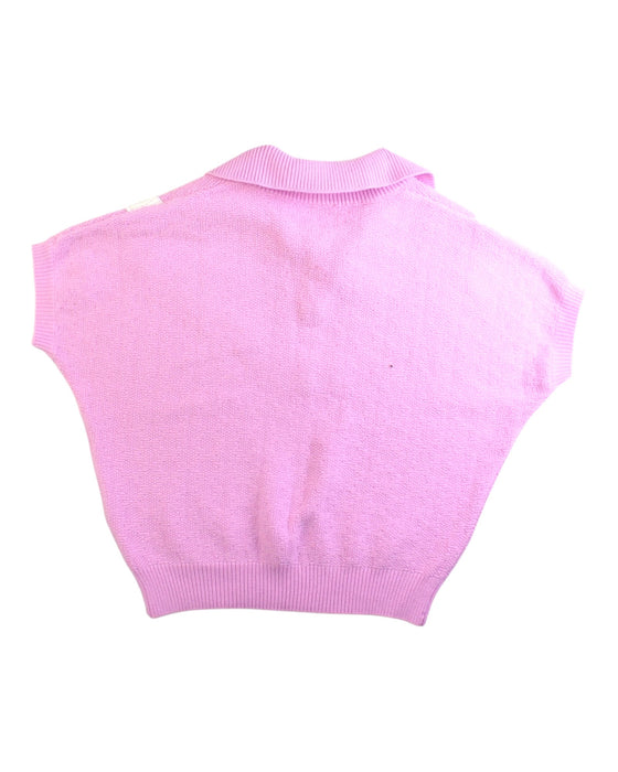 A Pink Sweater Vests from Seed in size 6T for girl. (Back View)