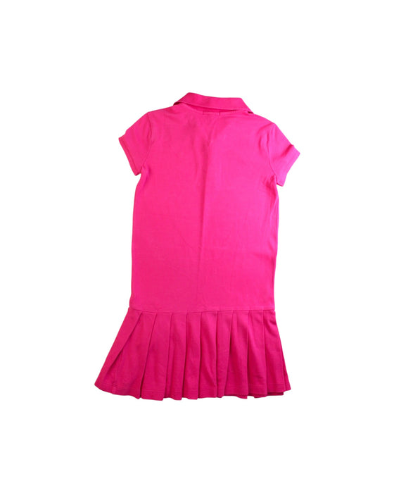 A Pink Short Sleeve Dresses from Polo Ralph Lauren in size 6T for girl. (Back View)