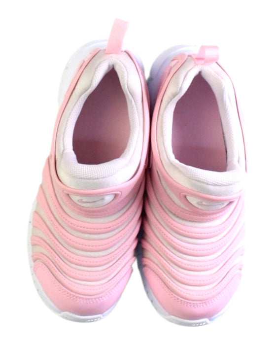 A Pink Sneakers from Nike in size 10Y for girl. (Back View)