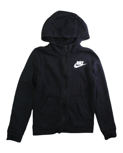 A Black Hooded Sweatshirts from Nike in size 7Y for boy. (Front View)