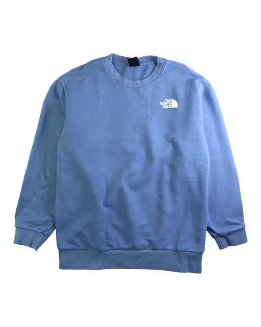 A Blue Crewneck Sweatshirts from The North Face in size 11Y for boy. (Front View)