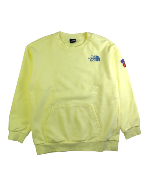A Yellow Crewneck Sweatshirts from The North Face in size 11Y for neutral. (Front View)