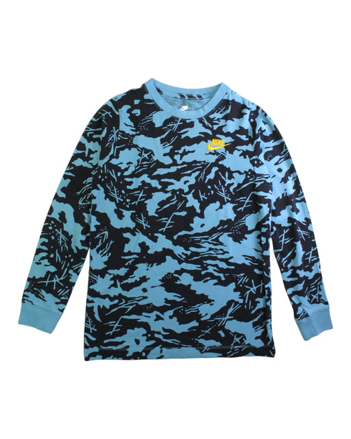 A Blue Long Sleeve T Shirts from Nike in size 10Y for boy. (Front View)