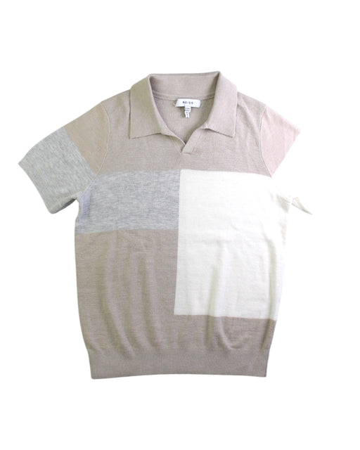 A Beige Short Sleeve Polos from REISS in size 9Y for boy. (Front View)