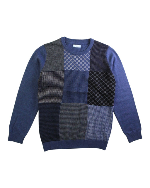 A Blue Knit Sweaters from Mayoral in size 9Y for boy. (Front View)