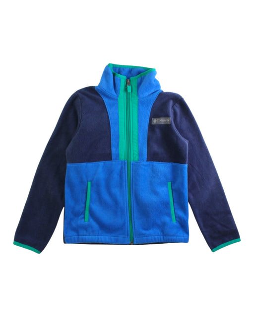 A Blue Lightweight Jackets from Columbia in size 8Y for boy. (Front View)