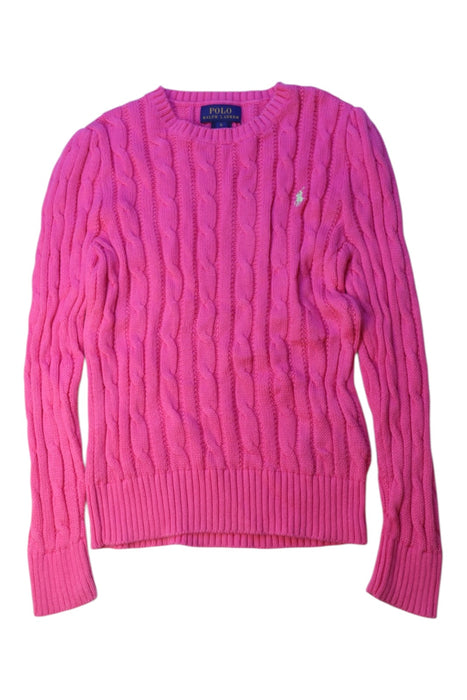 A Pink Knit Sweaters from Polo Ralph Lauren in size 6T for girl. (Front View)