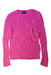 A Pink Knit Sweaters from Polo Ralph Lauren in size 6T for girl. (Front View)