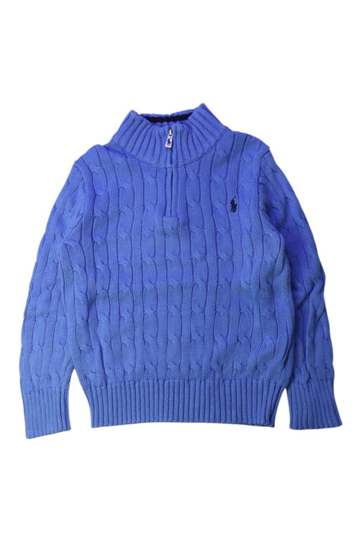 A Blue Knit Sweaters from Polo Ralph Lauren in size 4T for boy. (Front View)