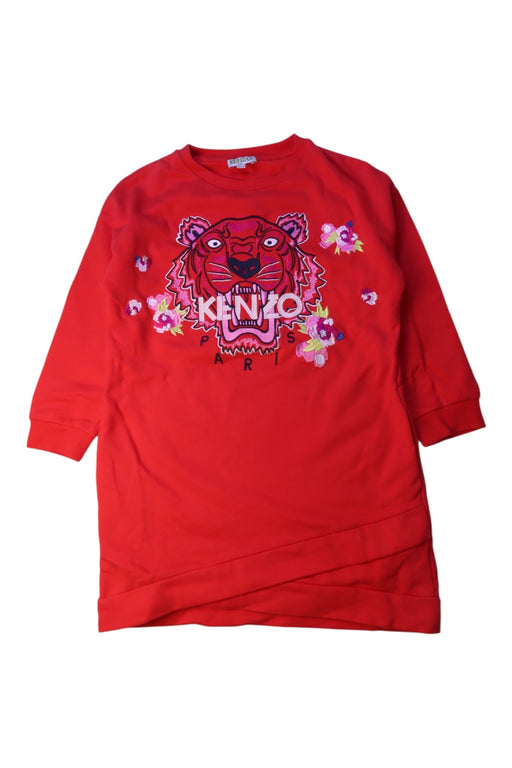 A Red Sweater Dresses from Kenzo in size 6T for girl. (Front View)
