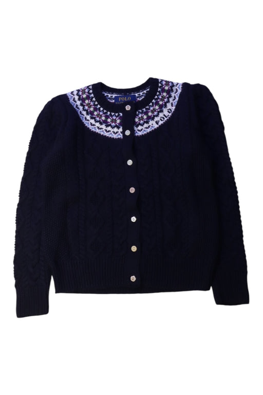 A Navy Cardigans from Polo Ralph Lauren in size 6T for girl. (Front View)