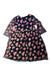 A Navy Long Sleeve Dresses from Charabia in size 6T for girl. (Back View)