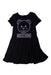 A Black Short Sleeve Dresses from Moschino in size 5T for girl. (Front View)