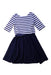 A Navy Short Sleeve Dresses from Polo Ralph Lauren in size 6T for girl. (Front View)