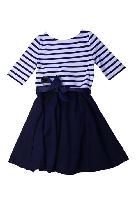 A Navy Short Sleeve Dresses from Polo Ralph Lauren in size 6T for girl. (Back View)