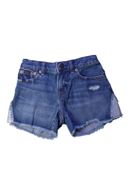 A Blue Shorts from Polo Ralph Lauren in size 7Y for girl. (Front View)