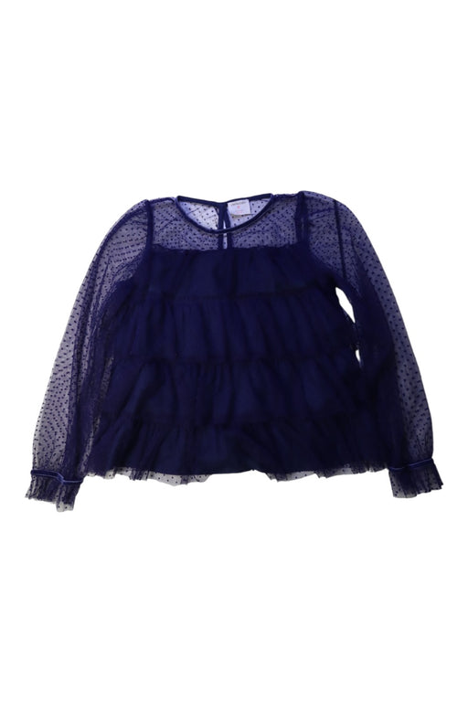 A Navy Long Sleeve Tops from Crewcuts in size 8Y for girl. (Front View)