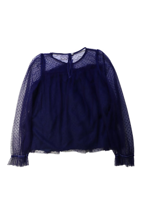 A Navy Long Sleeve Tops from Crewcuts in size 8Y for girl. (Back View)