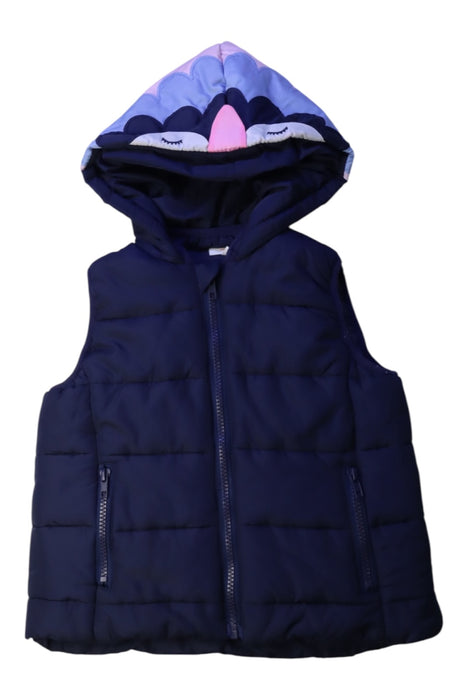 A Navy Outerwear Vests from Seed in size 4T for girl. (Front View)